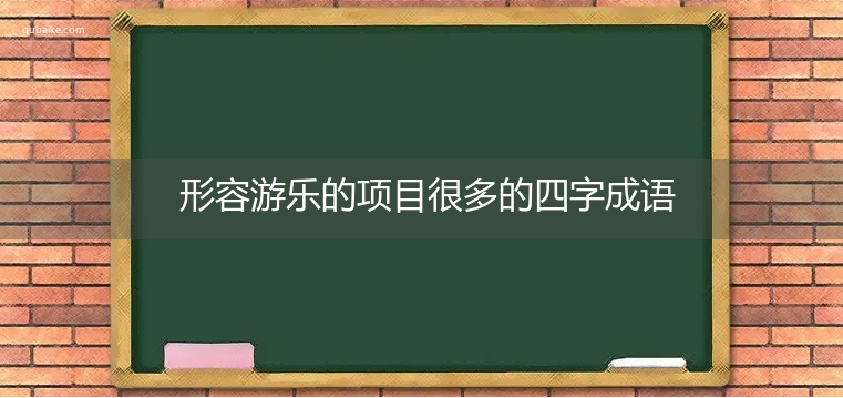 形容游乐的项目很多的四字成语