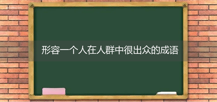 形容一个人在人群中很出众的成语