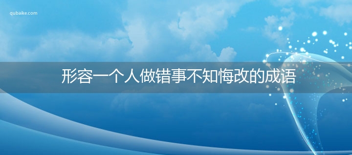 形容一个人做错事不知悔改的成语