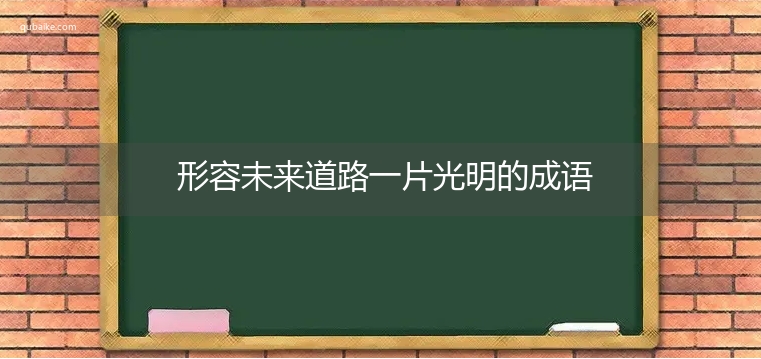 形容未来道路一片光明的成语