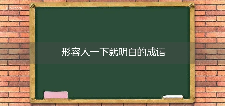 形容人一下就明白的成语