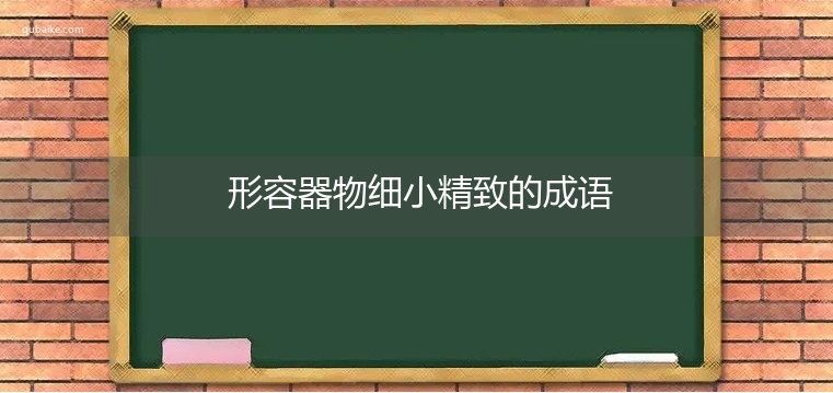 形容器物细小精致的成语