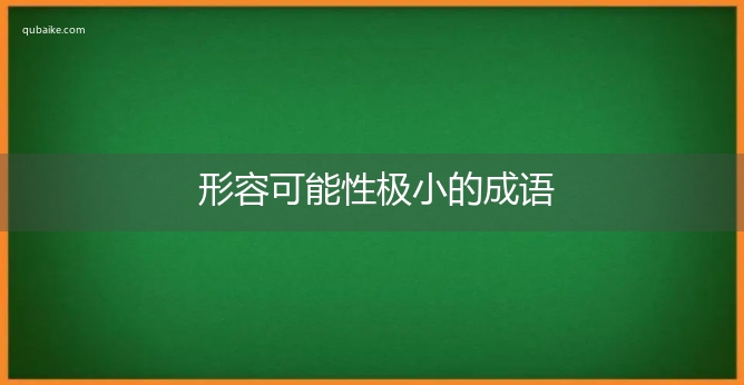 形容可能性极小的成语