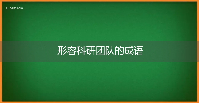 形容科研团队的成语