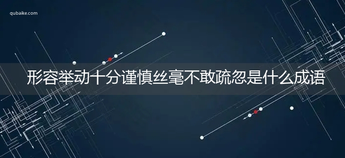 形容举动十分谨慎丝毫不敢疏忽是什么成语