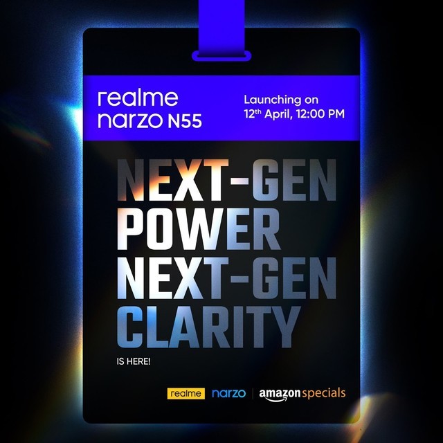 后盖配色绝了！realme Narzo N55手机定档4月12日