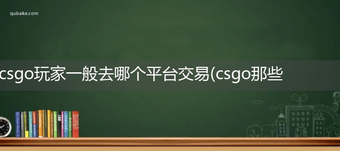 csgo玩家一般去哪个平台交易(csgo那些开箱网站是真的)