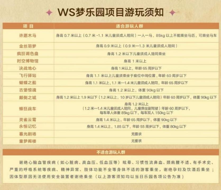 ws梦乐园有哪些项目