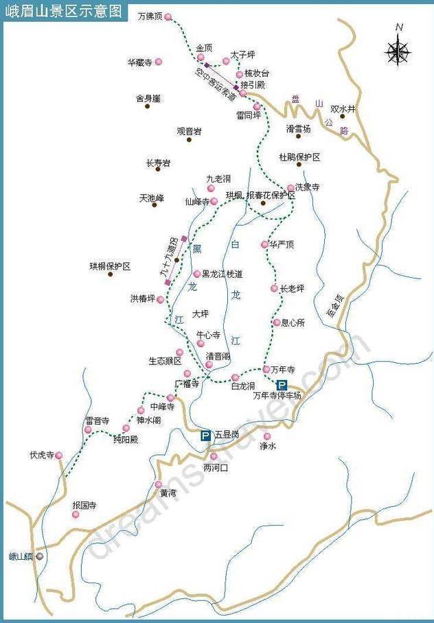 峨眉山旅游攻略详细版 峨眉山徒步爬山路线图